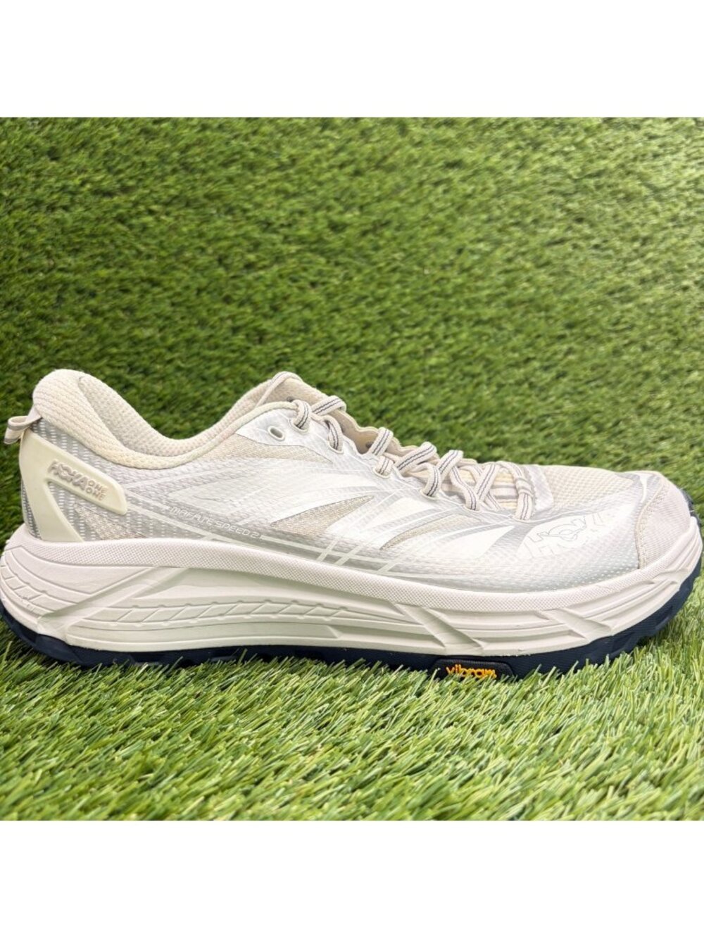 Hoka One One Mafate Speed 2 Mens Size 11.5 White Silver Running Shoes Sneakers